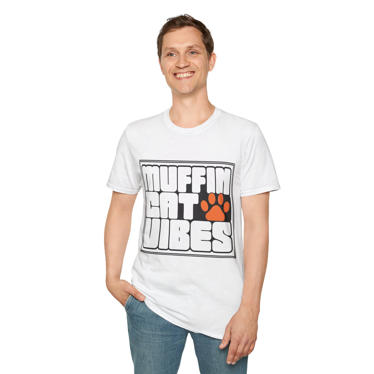 Muffin Cat Vibes T-Shirt — Retro Paw Print Cat Lover Tee - Trending Now - August 2026