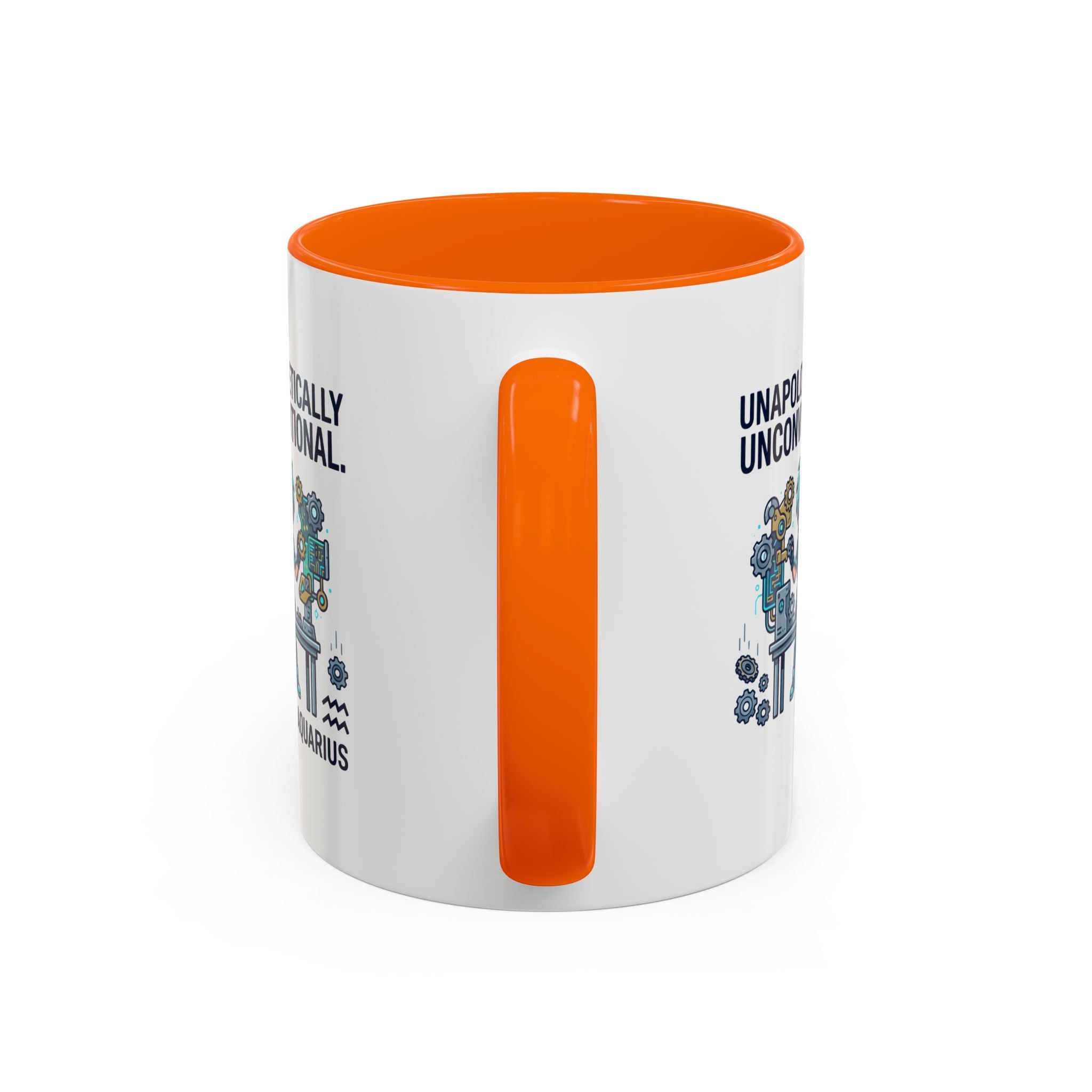 Aquarius Coffee Mug - "Unapologetically Unconventional" Zodiac Accent Mug 11oz