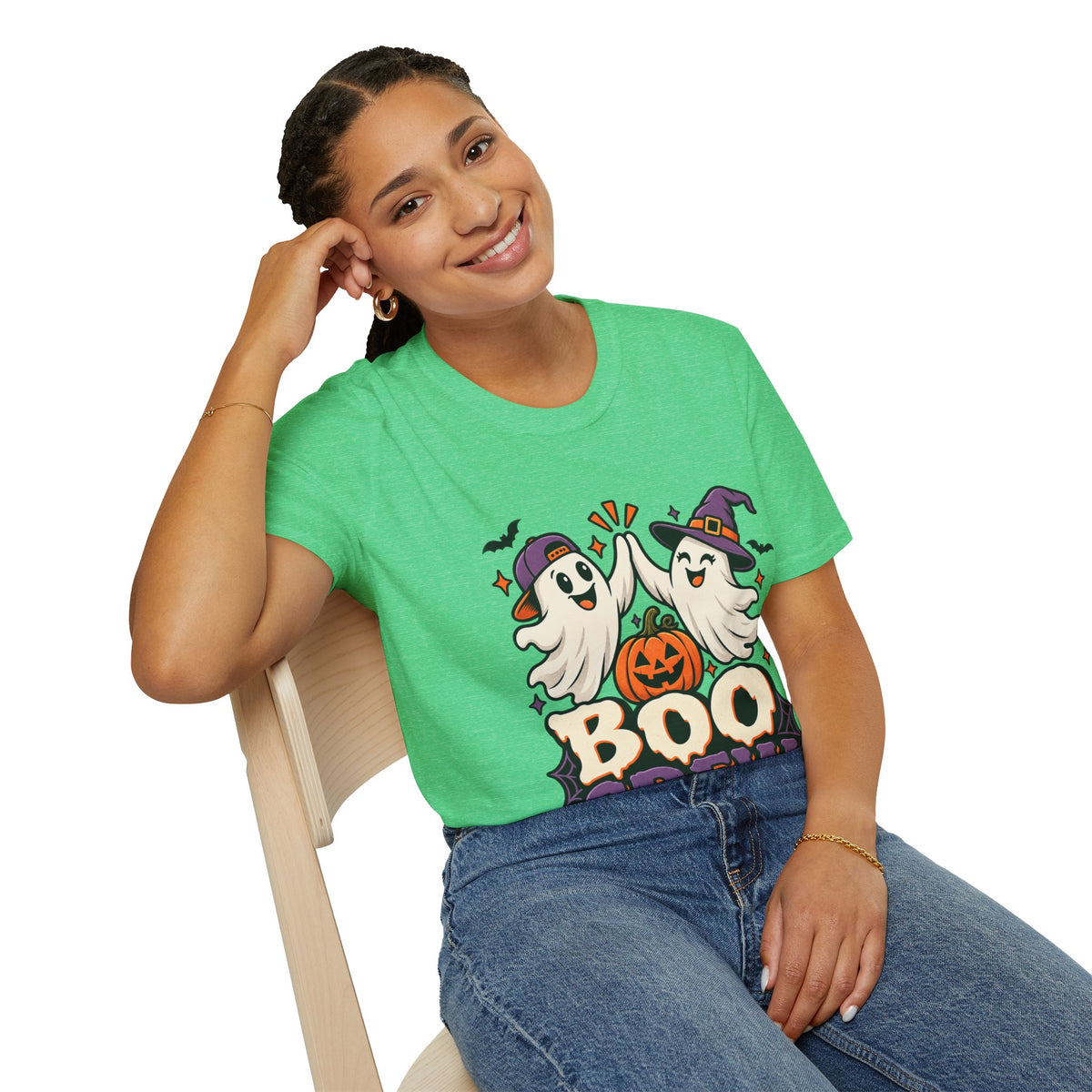 Boo Crew Halloween T-Shirt — Cute Ghosts & Pumpkin Graphic