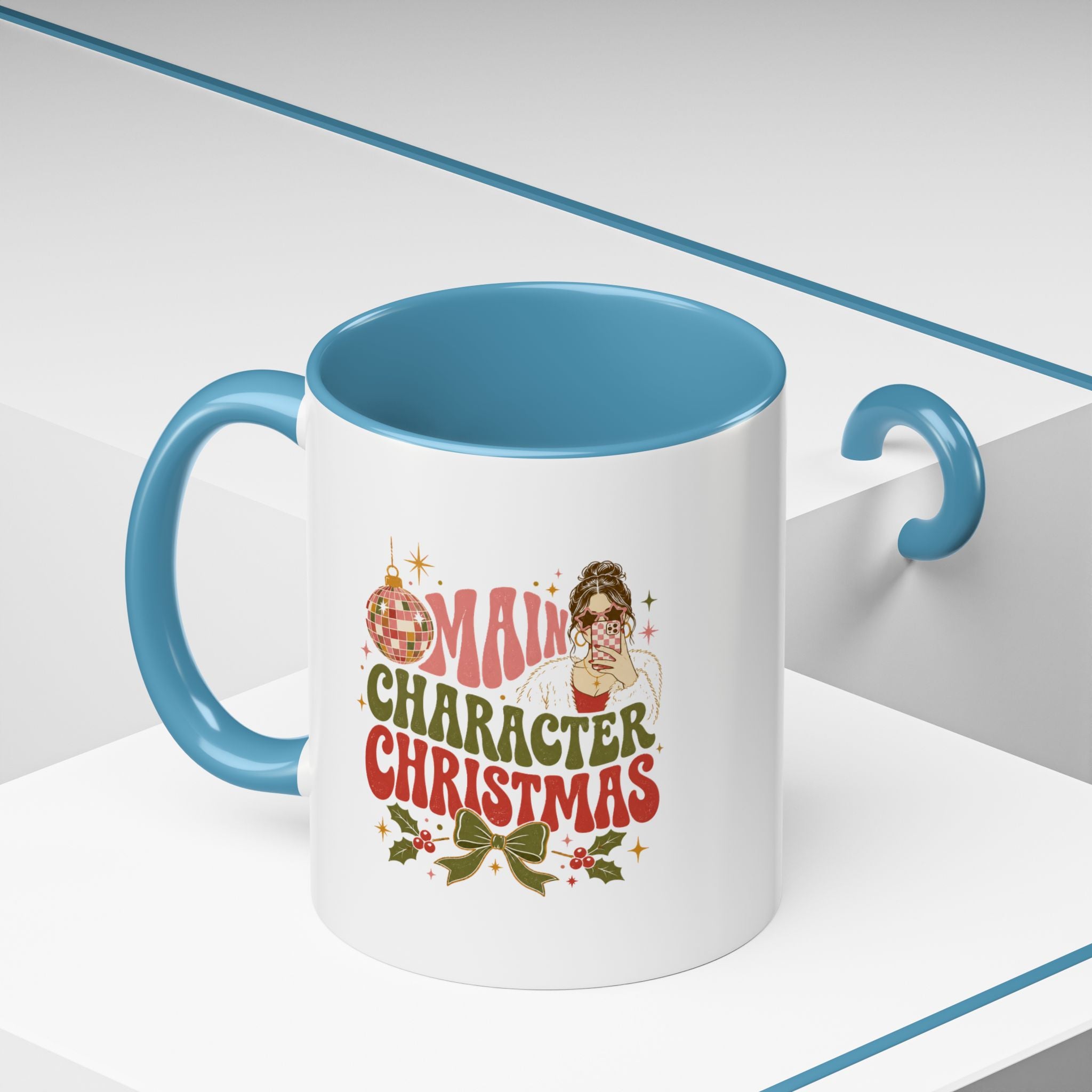 Modern Day Christmas Main Character Christmas Mug — Funny Holiday Coffee Cup