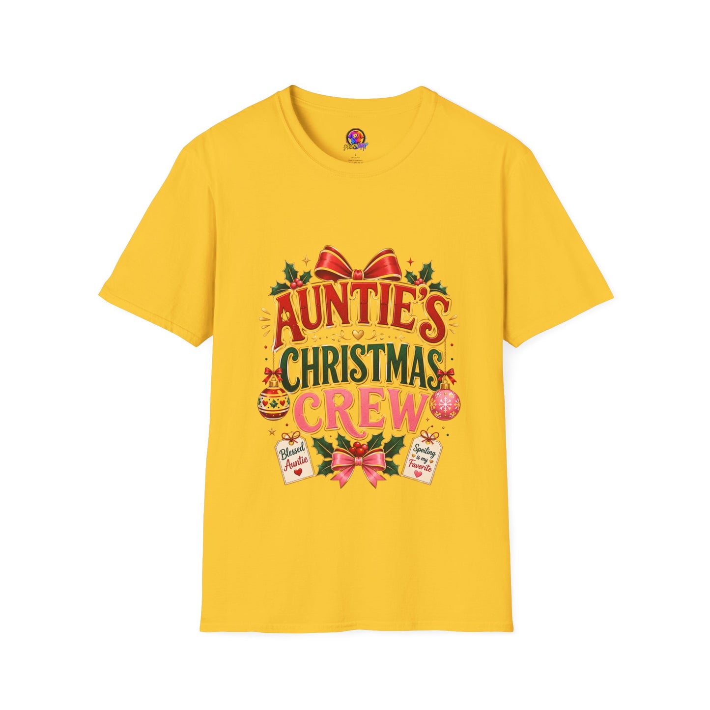 Auntie’s Christmas Crew T-Shirt — Holiday Family Pajama Tee