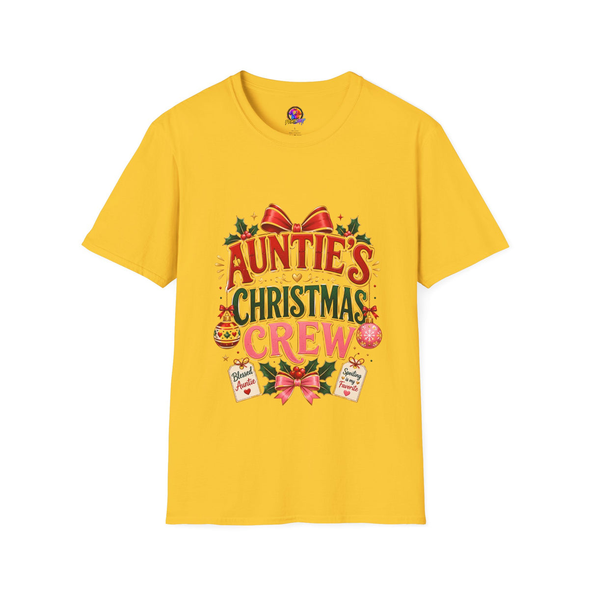 Auntie’s Christmas Crew T-Shirt — Holiday Family Pajama Tee