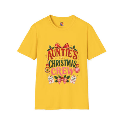Auntie’s Christmas Crew T-Shirt — Holiday Family Pajama Tee
