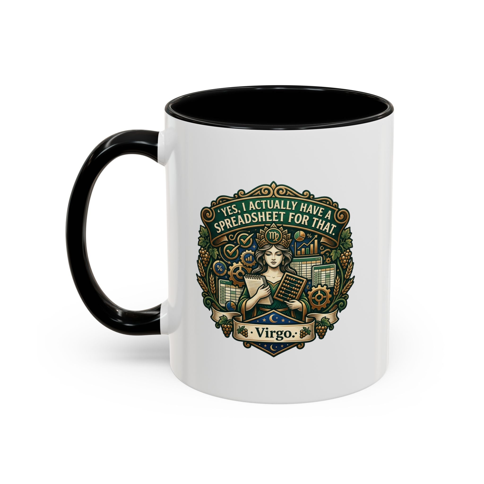 Virgo Coffee Mug - "Yes, I Actually Have a Spreadsheet for That" Accent Mug (11/15oz)