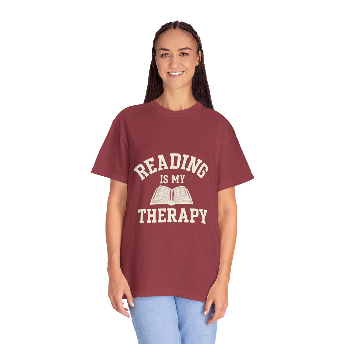 Reading Is My Therapy Book Lover Retro Aesthetic Graphic Tee - Trending Now - October 2026