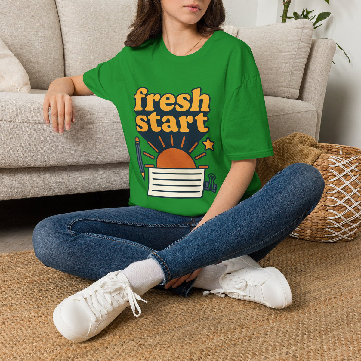 Fresh Start T-Shirt – Retro Sunrise Graphic  - Trending Now - August 2026
