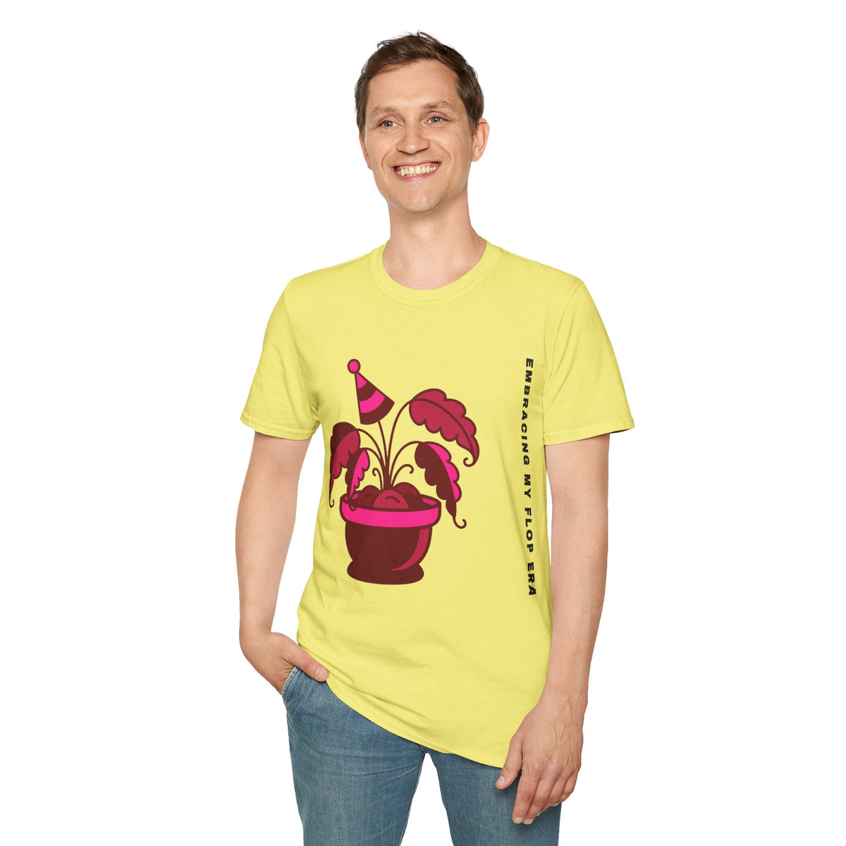 Plant Party T-Shirt — "Embracing" Pink Potted Plant Graphic - Trending Now - September 2026