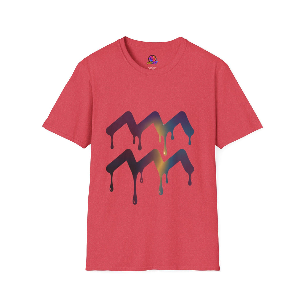 Dripping Mountain Graphic Tee — Vaporwave Sunset T-Shirt