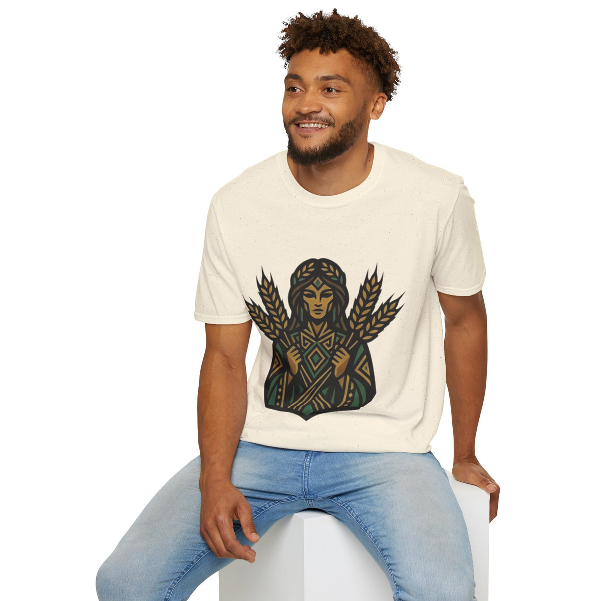 Virgo Zodiac Harvest Goddess T-Shirt — Wheat Maiden Graphic Tee