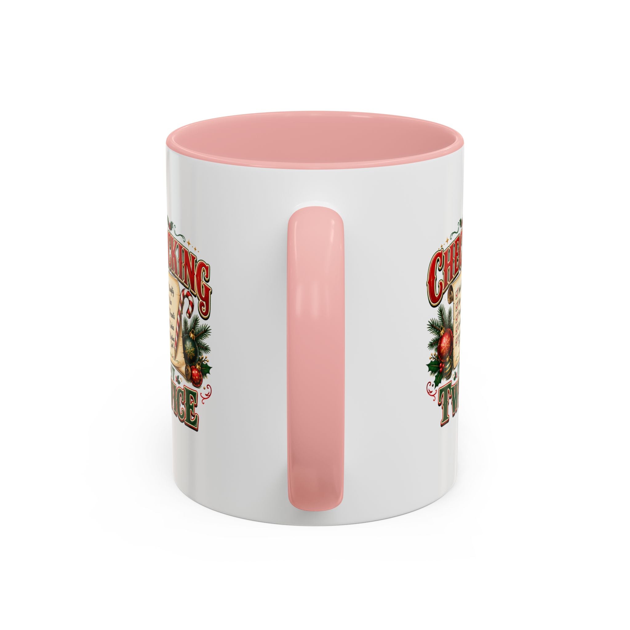 Checking It Twice Christmas Coffee Mug — Holiday Checklist Design