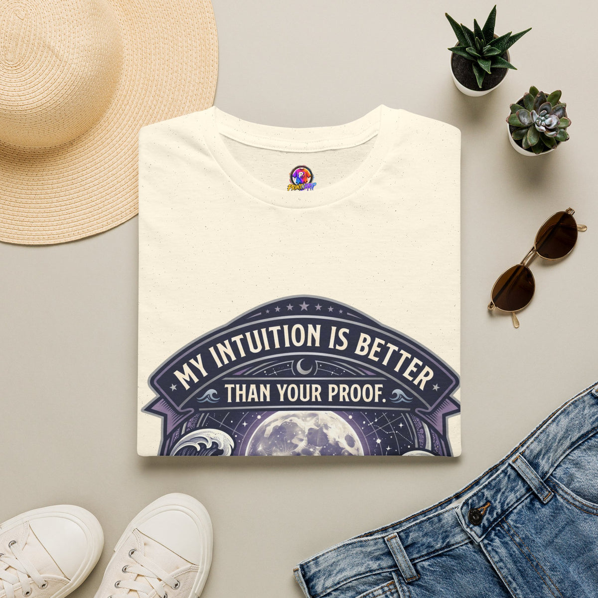 Cancer Zodiac T-Shirt — "My Intuition Is Better Than Your Proof" Astrology Tee