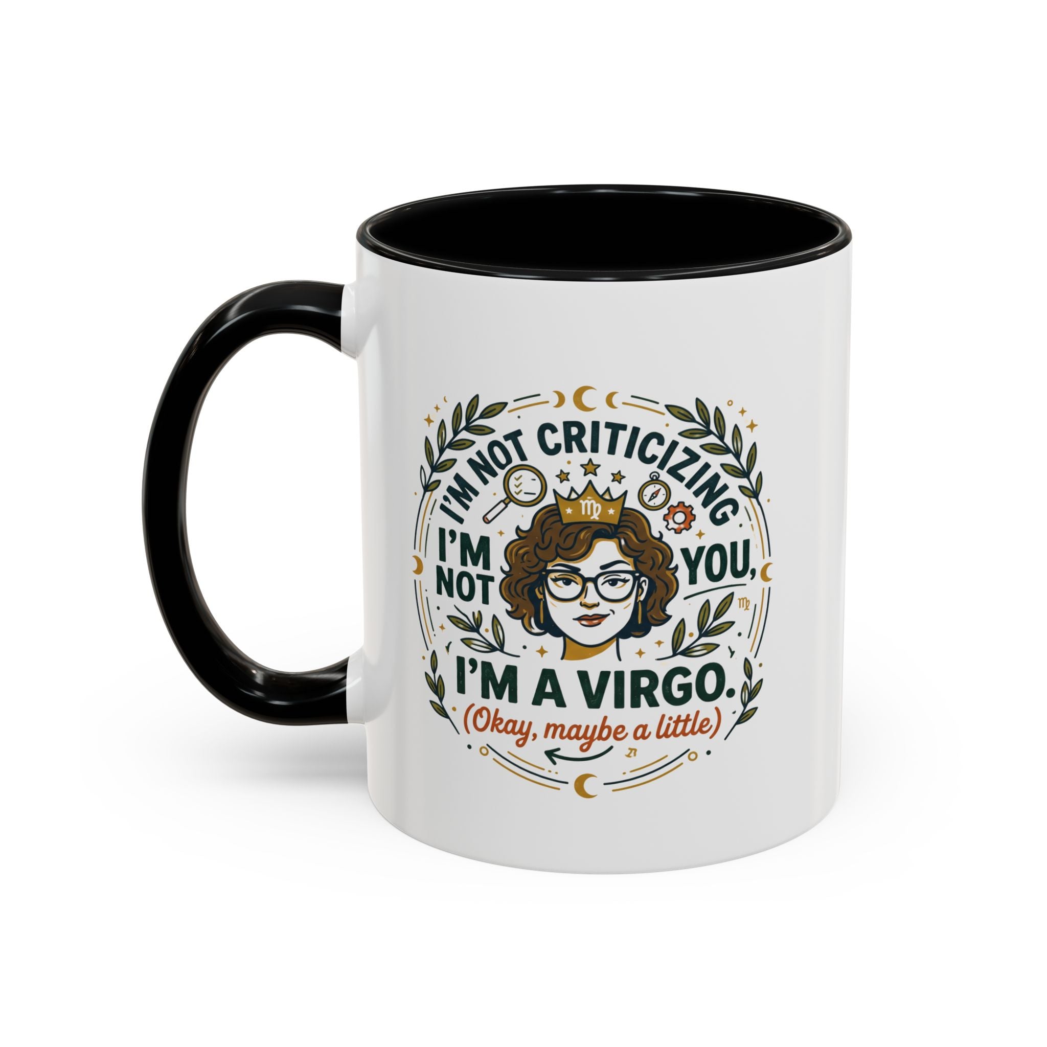 Virgo Coffee Mug - "I'm Not Criticizing, I'm a Virgo" Accent Ceramic Mug (11/15oz)