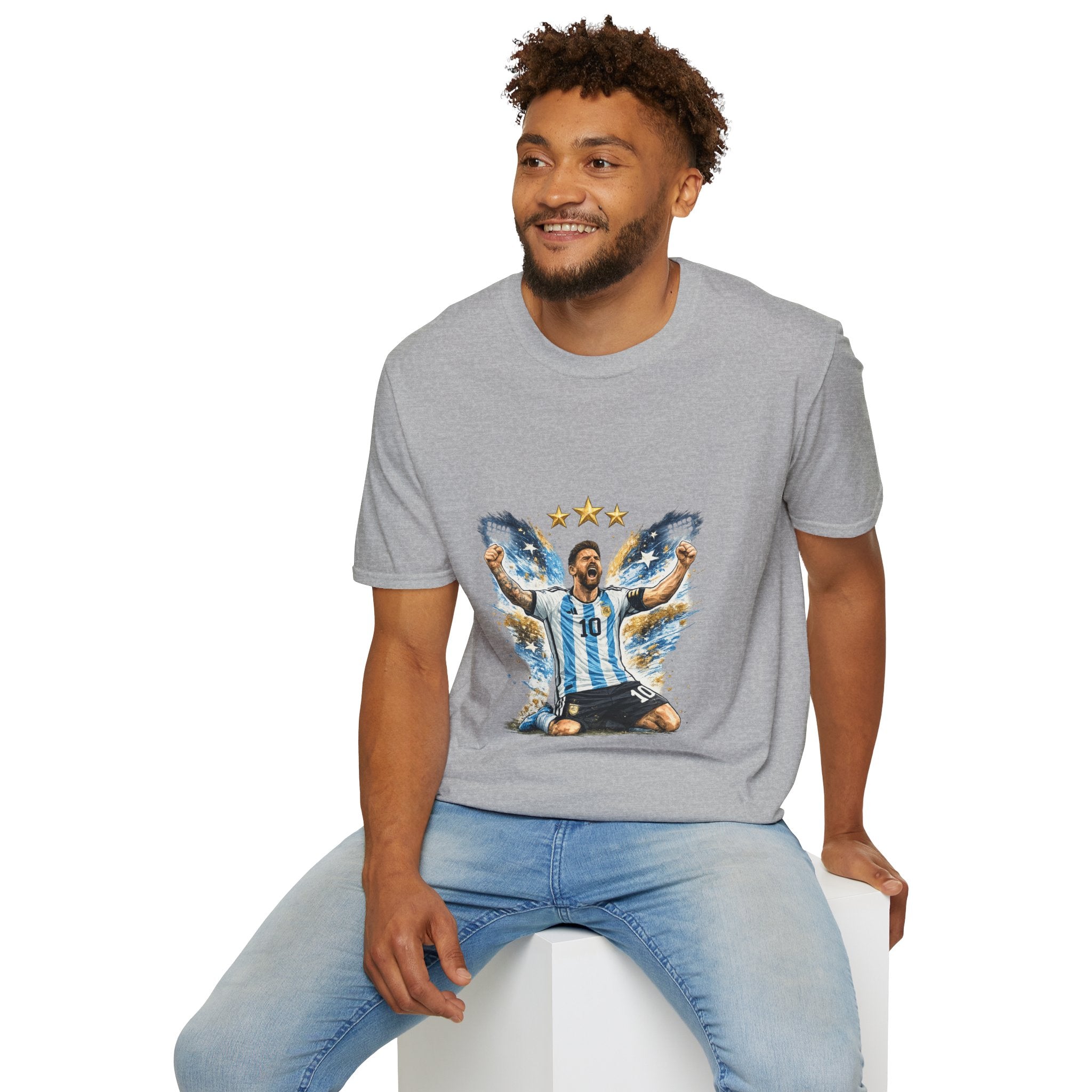 Argentina Soccer Legend Argentina T-Shirt — Celebratory Messi Design