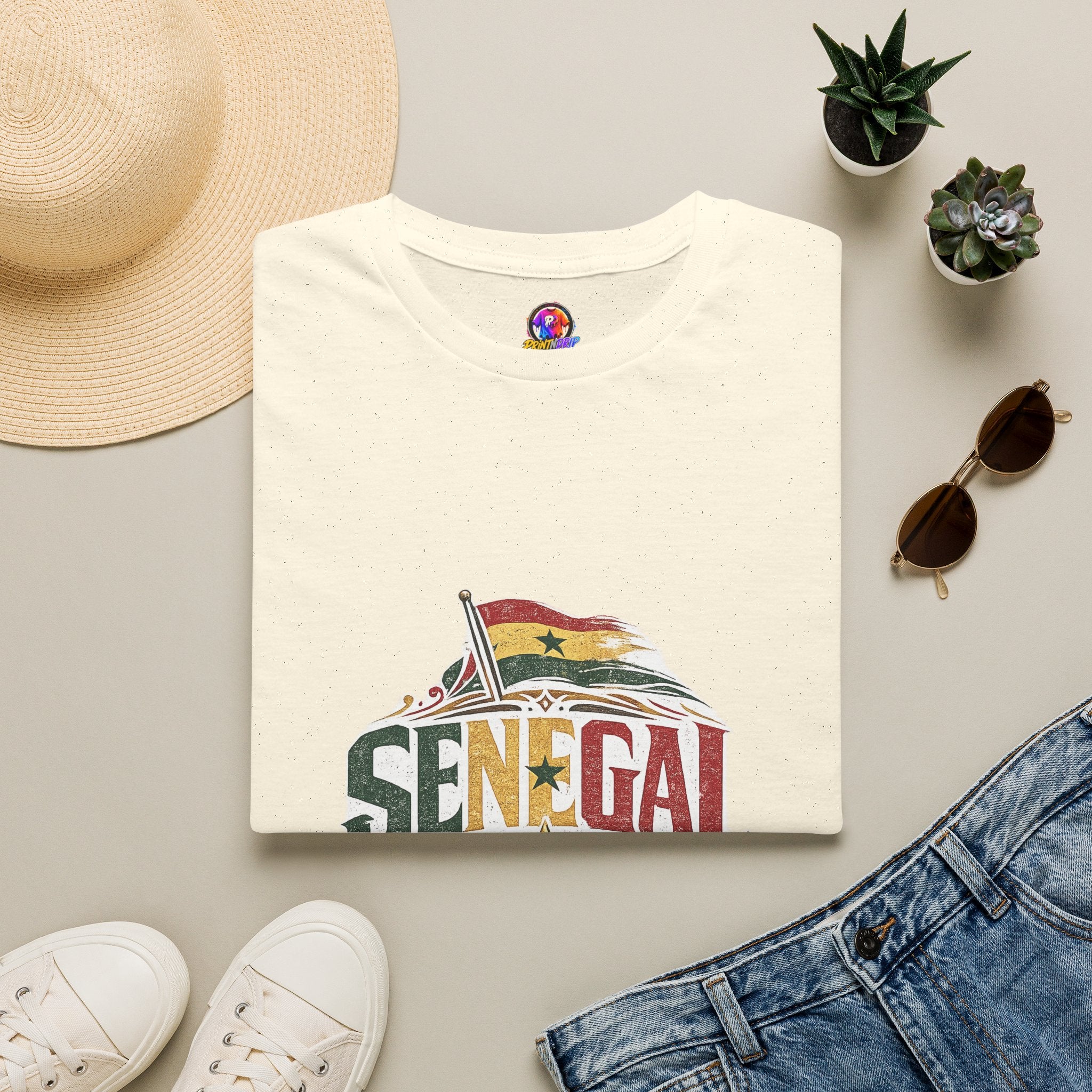 Senegal Flag Graphic T-Shirt — Vintage Senegal Pride Tee