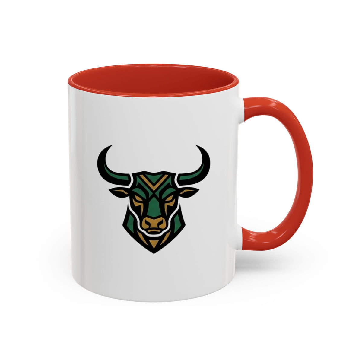 Taurus Geometric Bull Accent Coffee Mug –  Tribal Bull Head Ceramic Mug