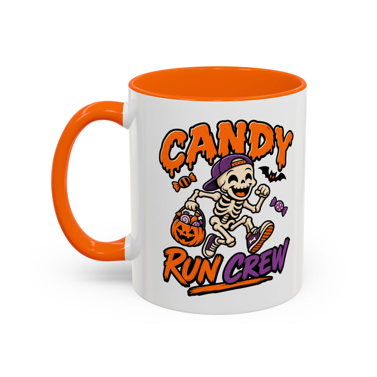 Candy Run Crew Coffee Mug — Halloween Skeleton Trick-or-Treat Accent Mug (11/15oz)