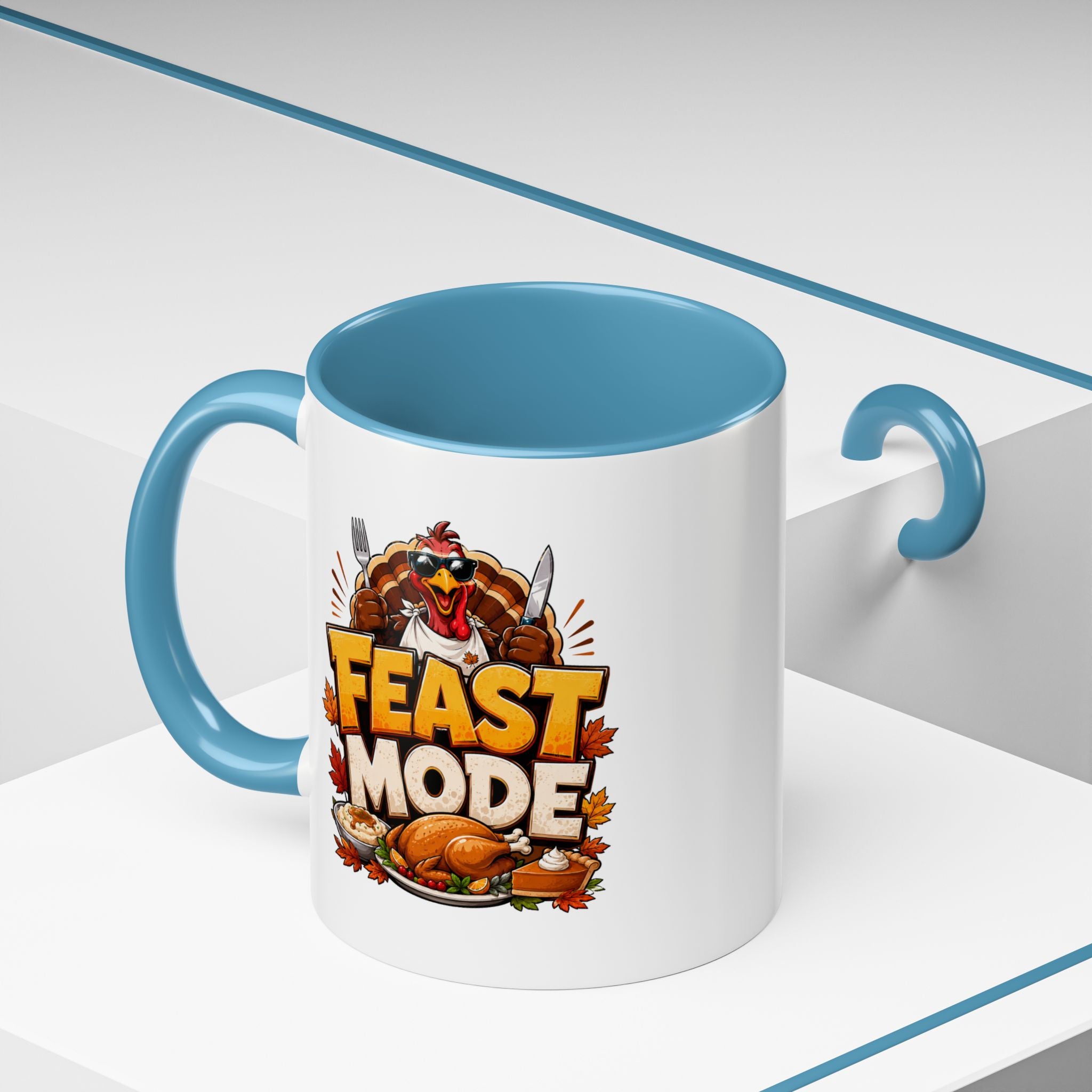 Thanksgiving Mug Feast Mode Coffee Mug — Thanksgiving Turkey Holiday Mug