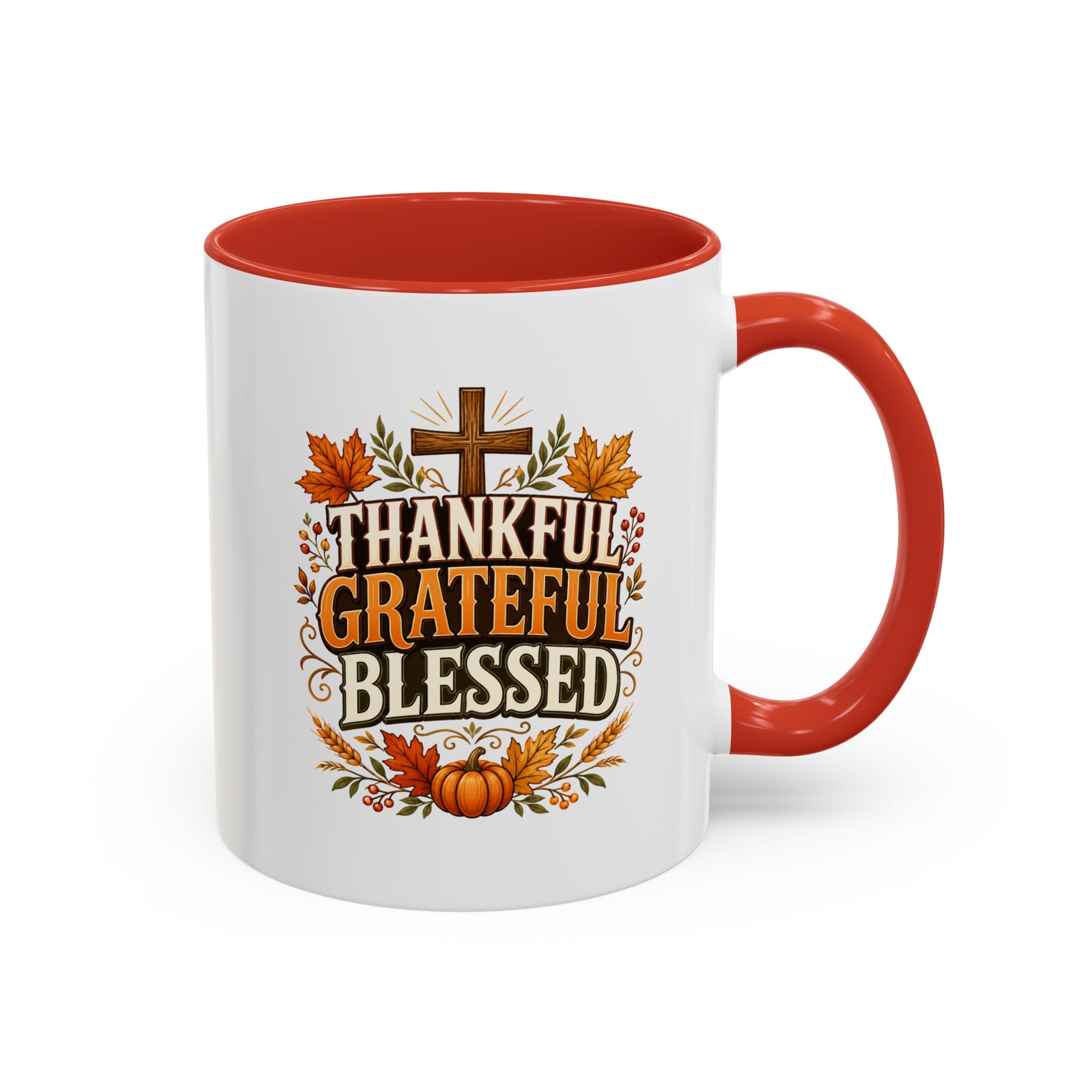 Thanksgiving Mug Thankful Grateful Blessed Coffee Mug