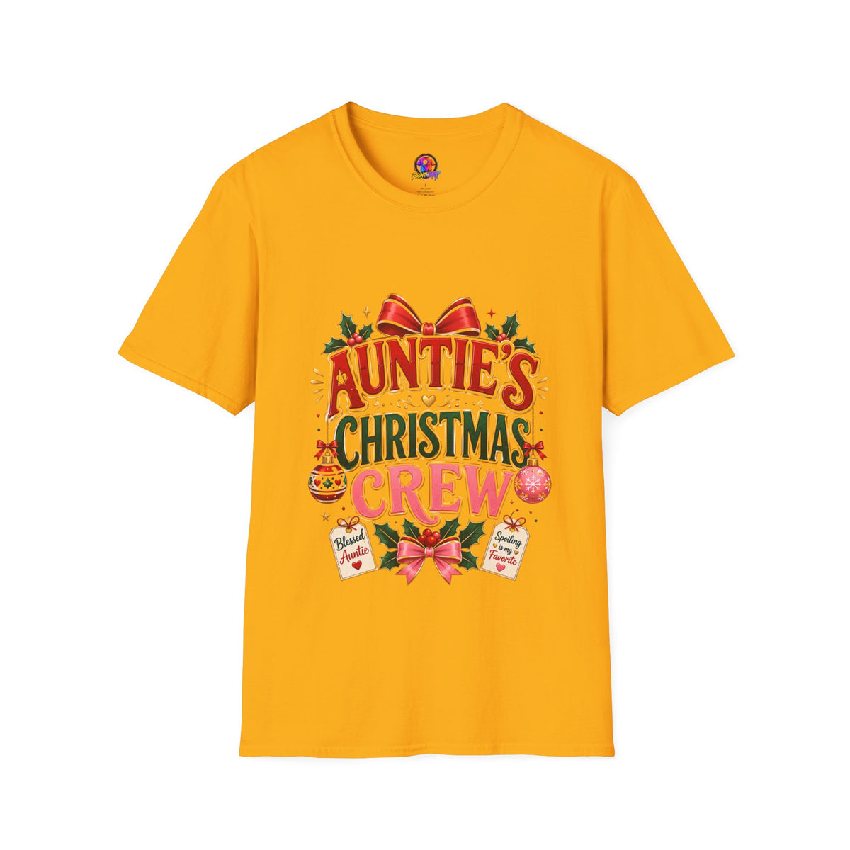 Auntie’s Christmas Crew T-Shirt — Holiday Family Pajama Tee