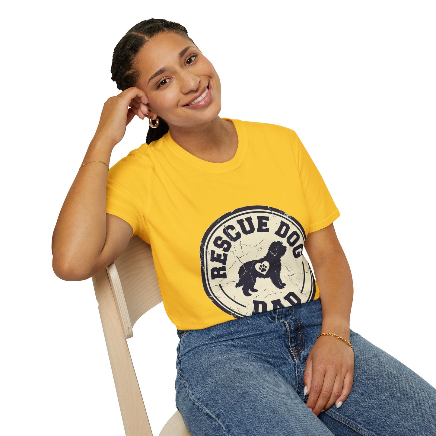 Rescue Dog Dad T-Shirt – Vintage Shelter Pup Support Tee