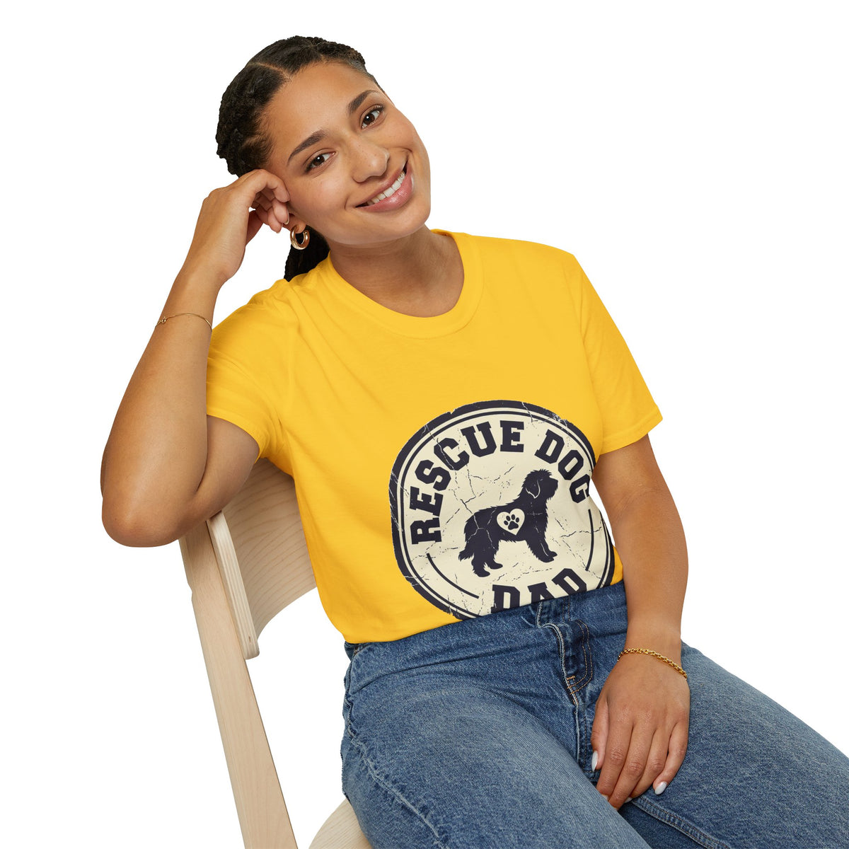 Rescue Dog Dad T-Shirt – Vintage Shelter Pup Support Tee