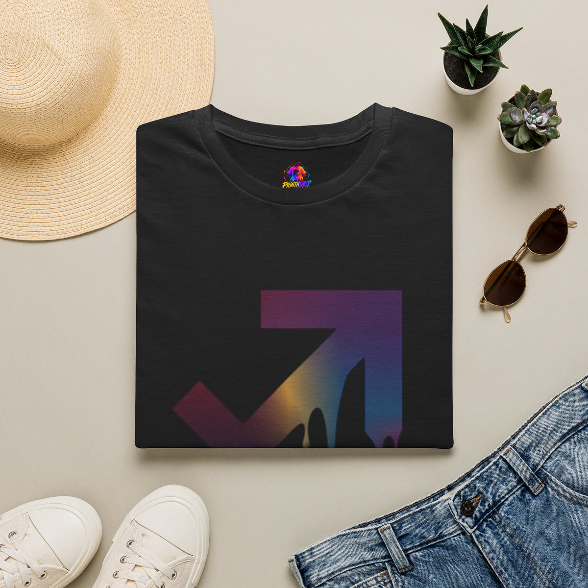 Sagittarius Drip T-Shirt — Gradient Astrological Arrow Tee