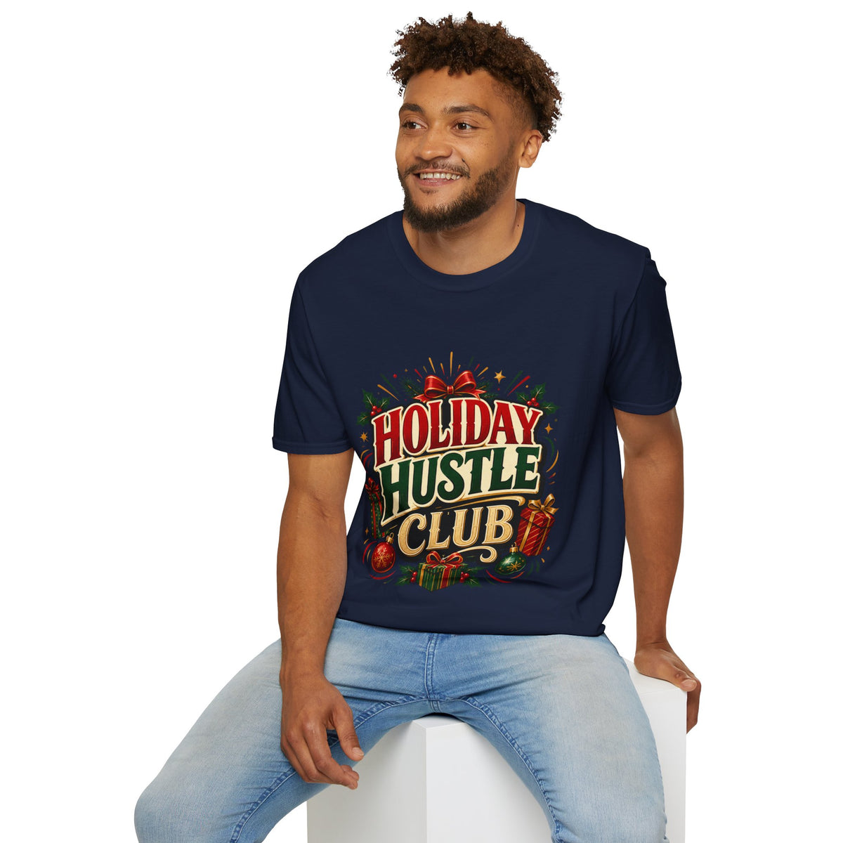 Holiday Hustle Club T-Shirt — Funny Christmas Graphic Tee