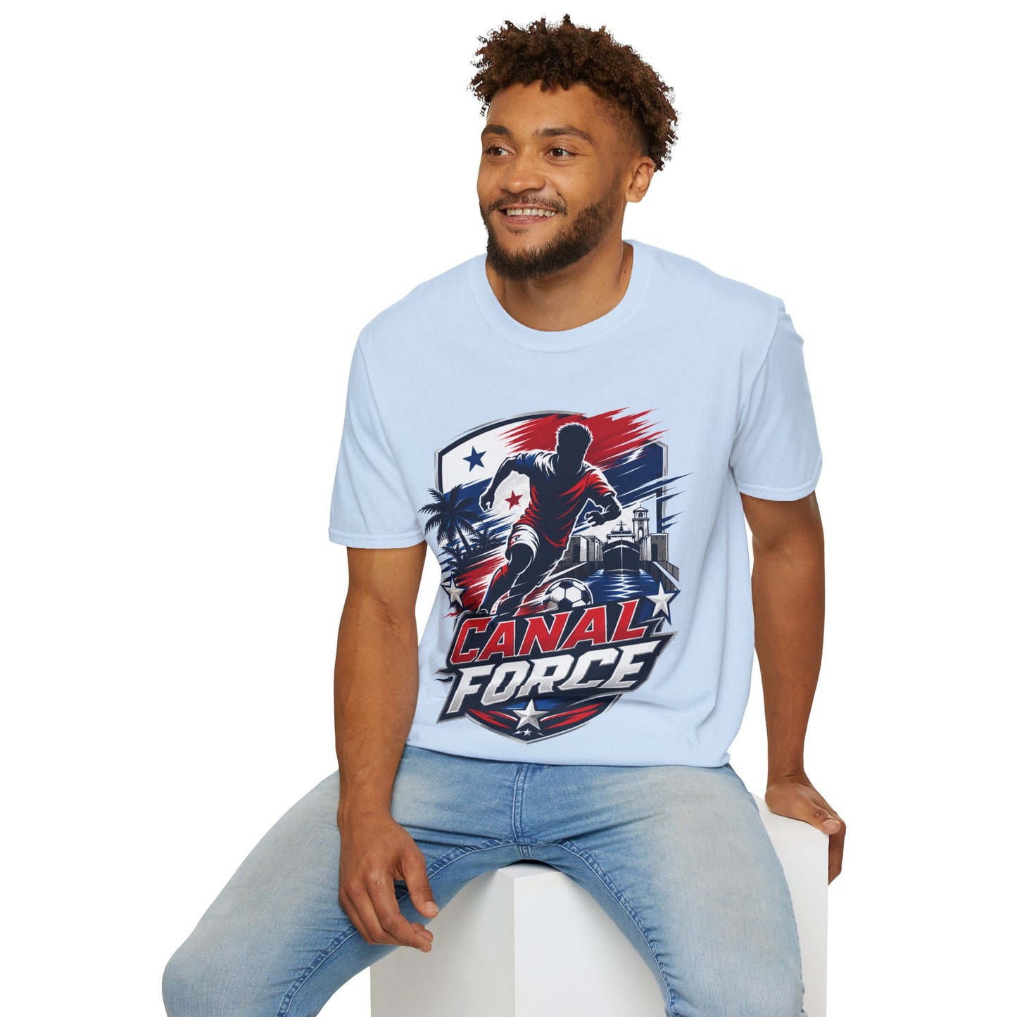 Canal Force Soccer T-Shirt - Patriotic Player Graphic Tee - Panama Shirt