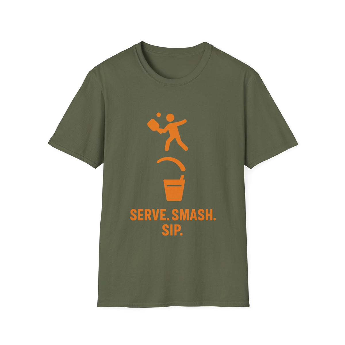 Pickleball Serve Smash Tee — Small Orange Player Graphic - Trending Now - September 2026