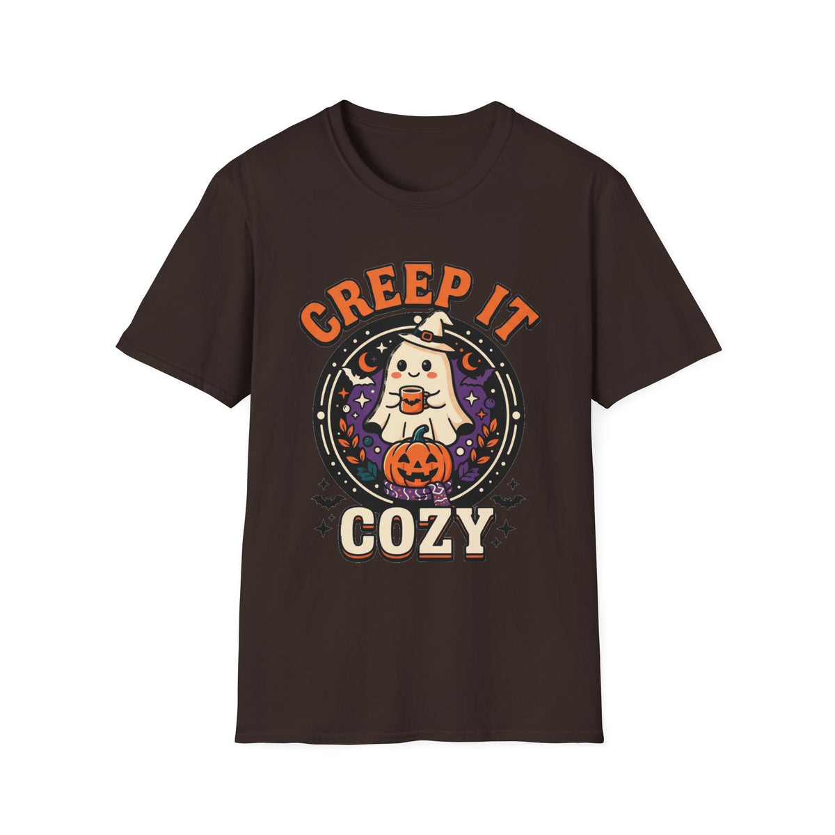 Creep It Cozy T-Shirt — Cute Spooky Ghost Graphic Tee for Halloween & Fall - Trending Now - August 2026