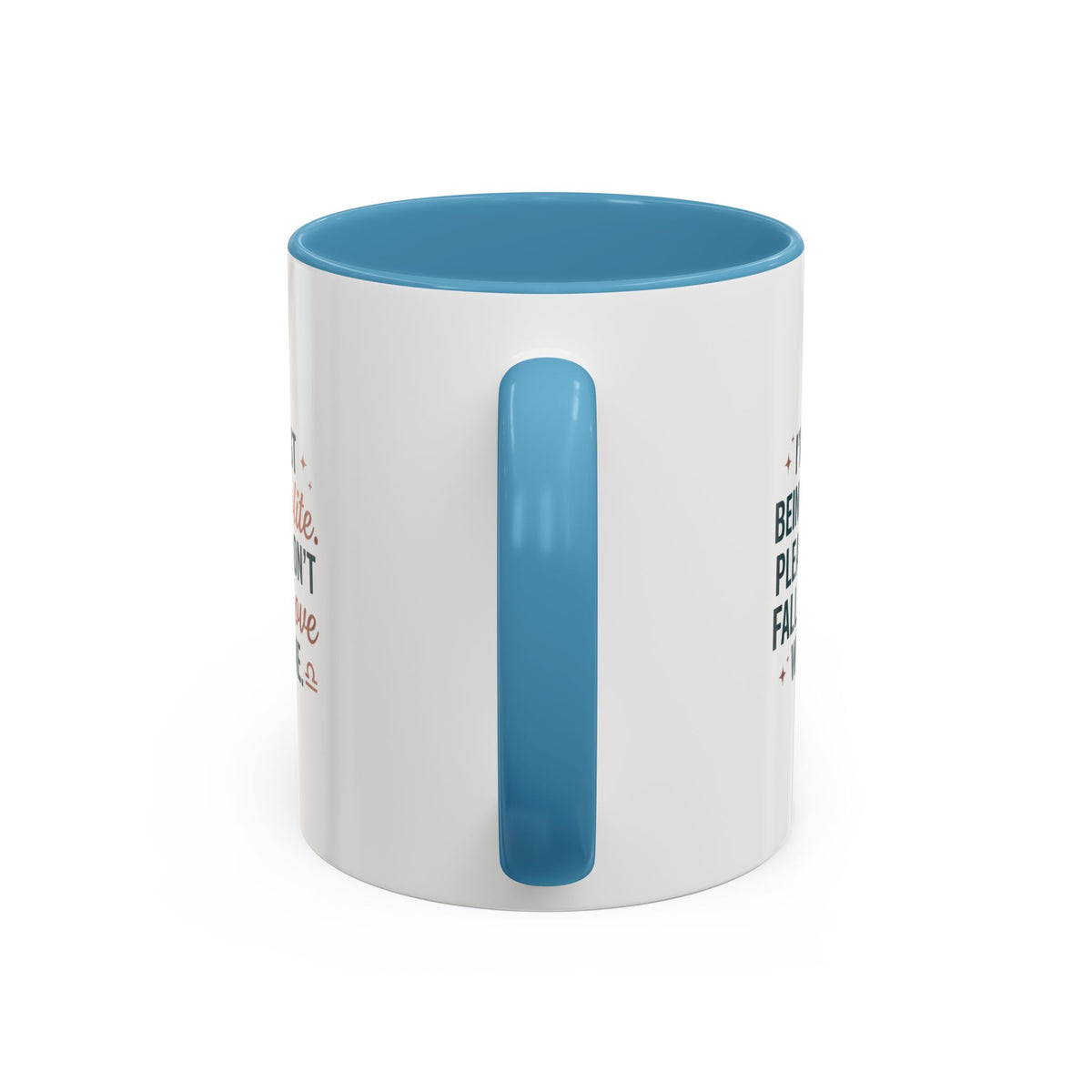 Libra Zodiac I'm Just Being Polite Coffee Mug — Funny Romantic Humor Accent Mug