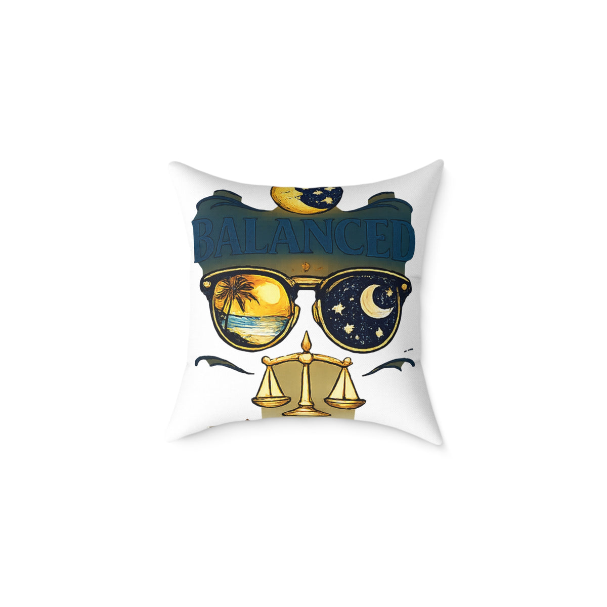 Libra Zodiac Balance But Not Basic Square Poly Canvas Pillow