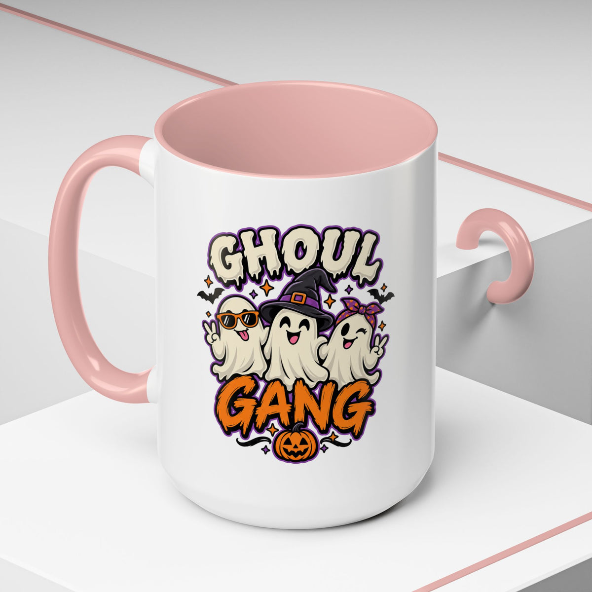 Ghoul Gang Coffee Mug — Cute Halloween Ghosts Accent Mug (11/15oz)