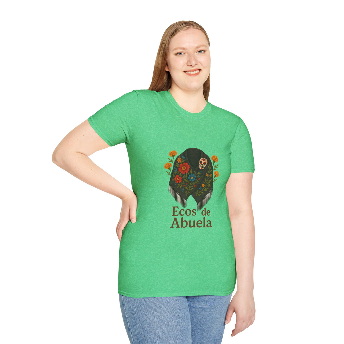 'Ecos de Abuela' Floral Graphic T-Shirt — Spanish Grandma Gift - Trending Now - October 2026