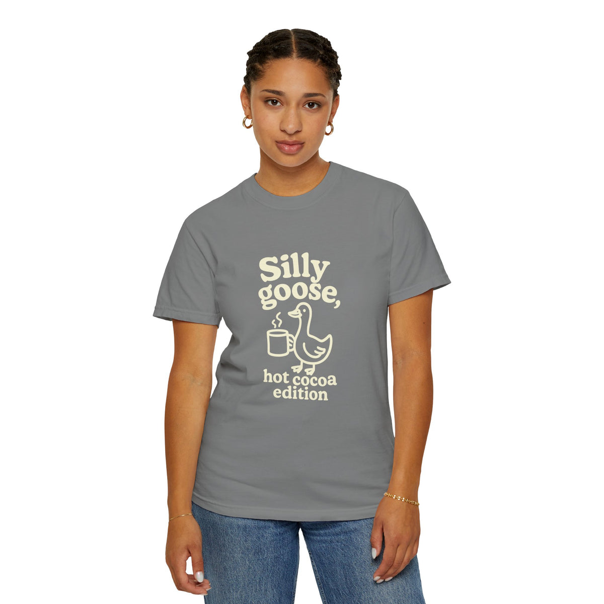 Silly Goose Hot Cocoa T-Shirt — Cute Winter Graphic Tee - Trending Now - October 2026