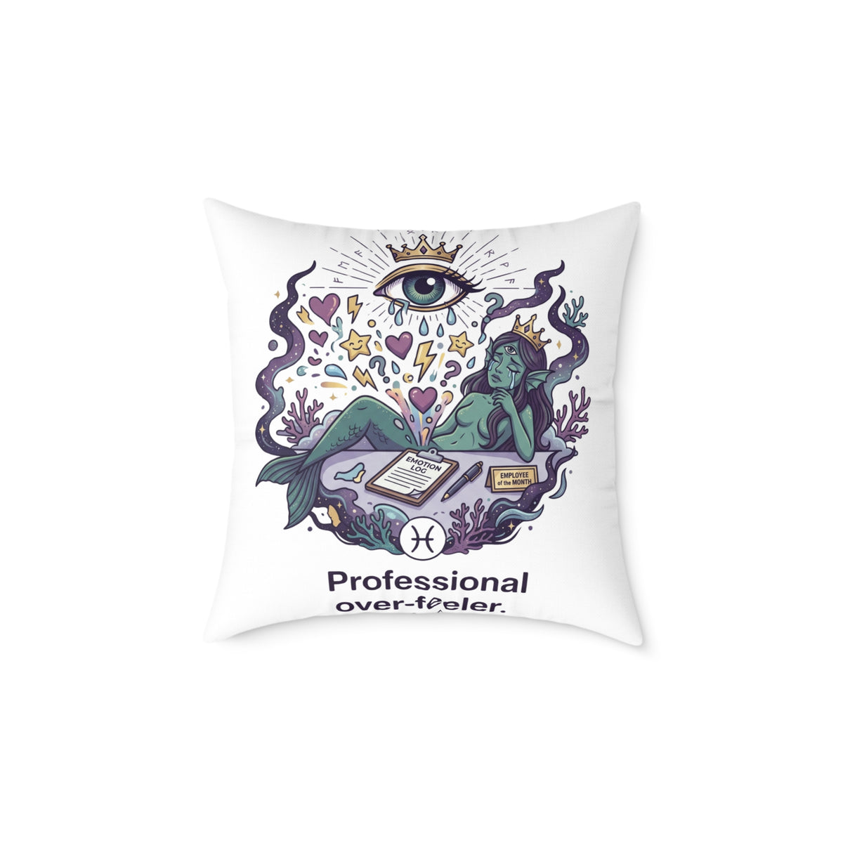 Pisces Zodiac Professional Over-feeler Square Poly Canvas Pillow