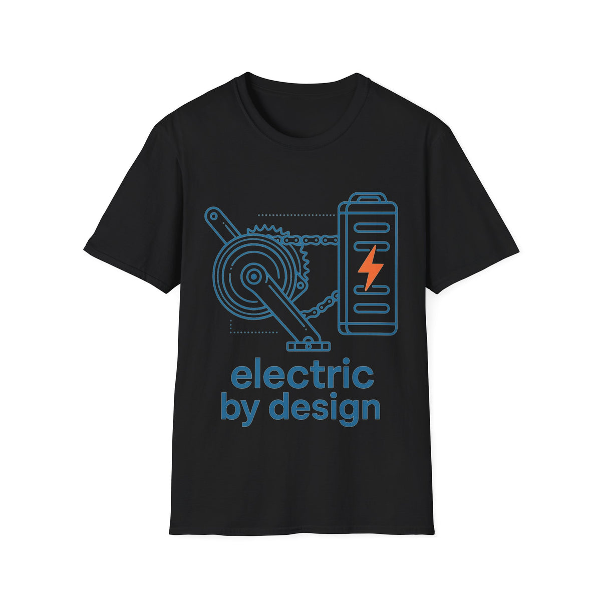 "Electric By Design" Sustainable EV Graphic Tee - Future Mobility Tech White T-Shirt - Trending Now - September 2026
