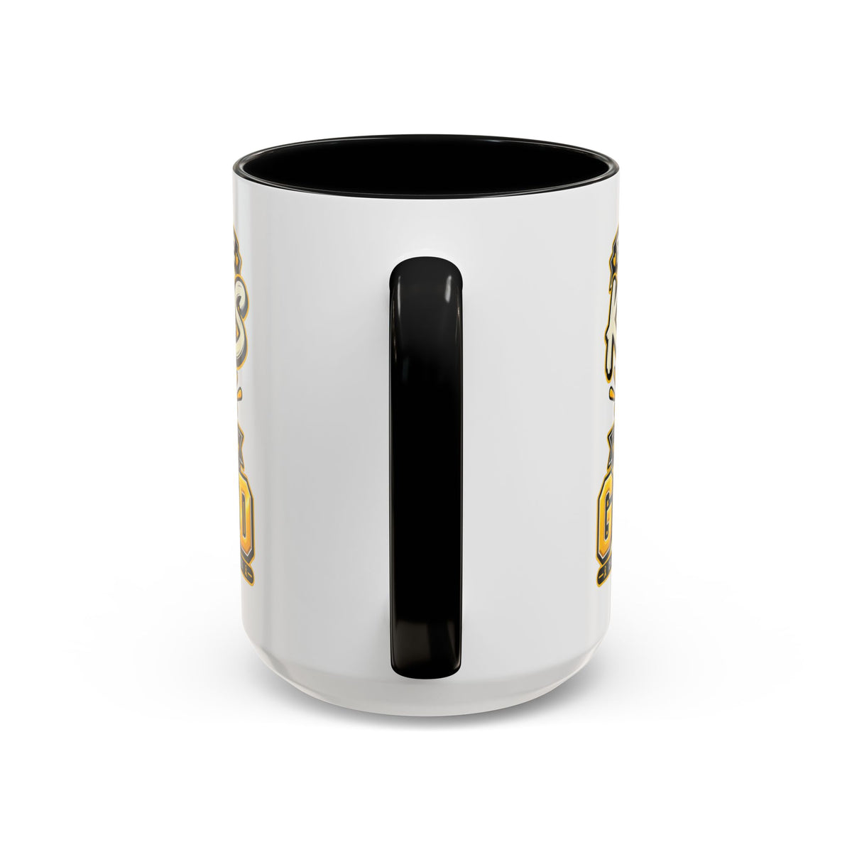 For The Kids We Go Gold Accent Coffee Mug — Childhood Cancer Awareness 11/15oz