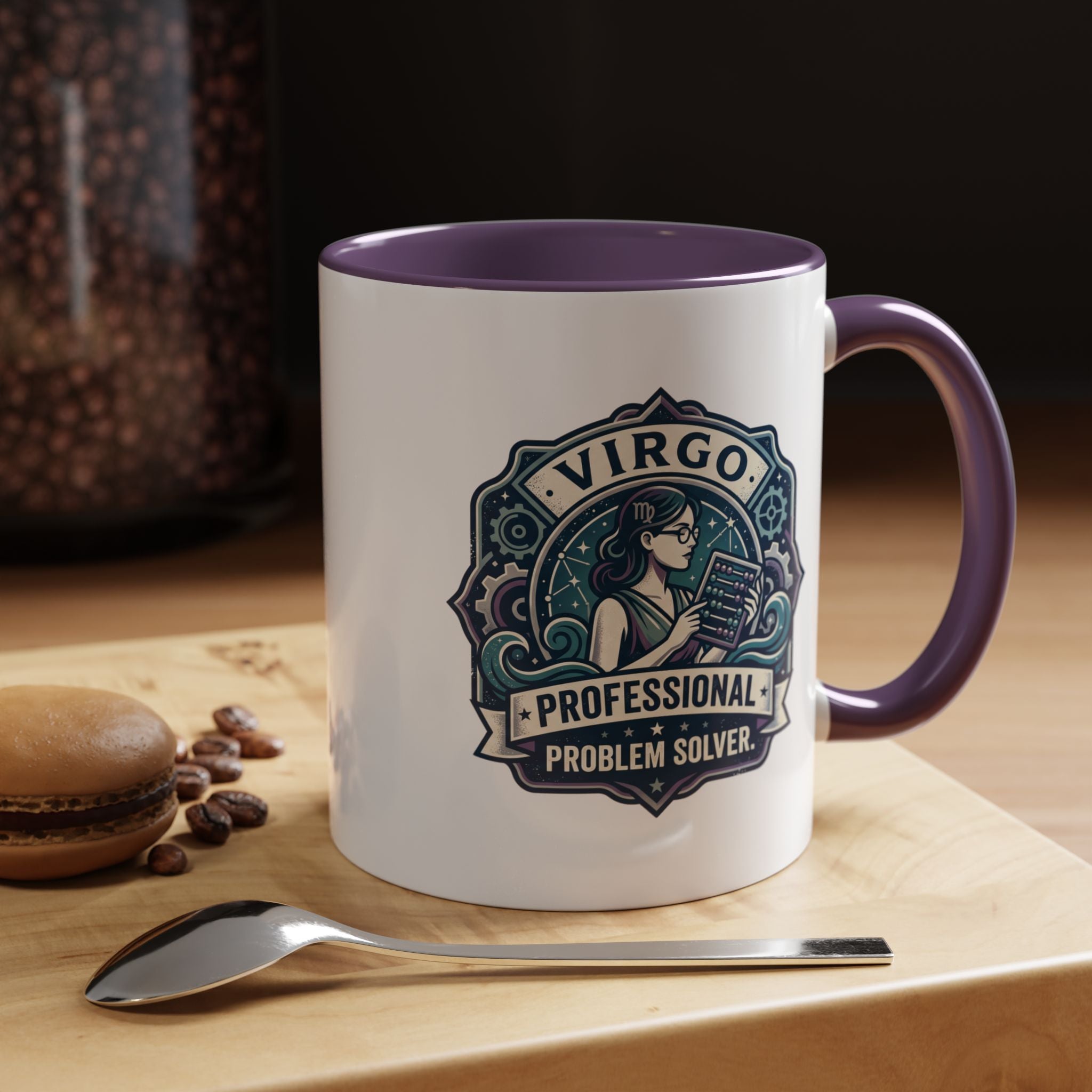 Virgo 'Professional Problem Solver' Accent Coffee Mug — Zodiac Astrology Gift