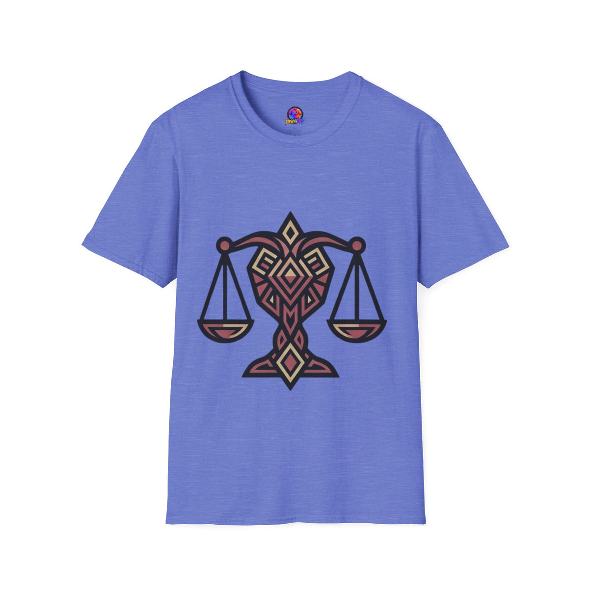 Libra Scales T-Shirt — Geometric Zodiac Libra Tee