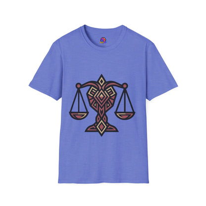 Libra Scales T-Shirt — Geometric Zodiac Libra Tee