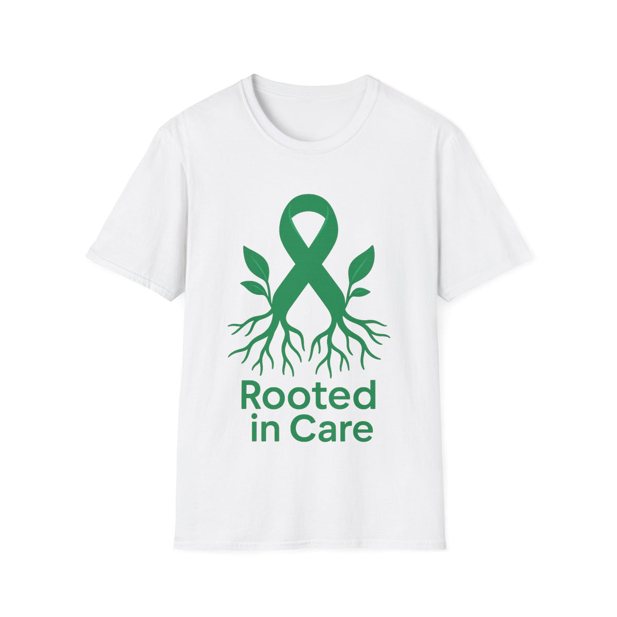 Rooted In Care Graphic Tee, Cute Eco Tree Nature Ribbon T-Shirt - Trending Now - September 2026