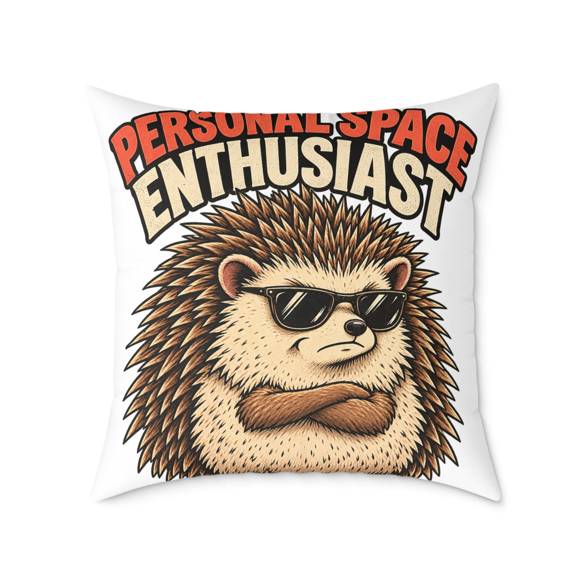 Personal Space Enthusiast Hedgehog Funny  Throw Pillow