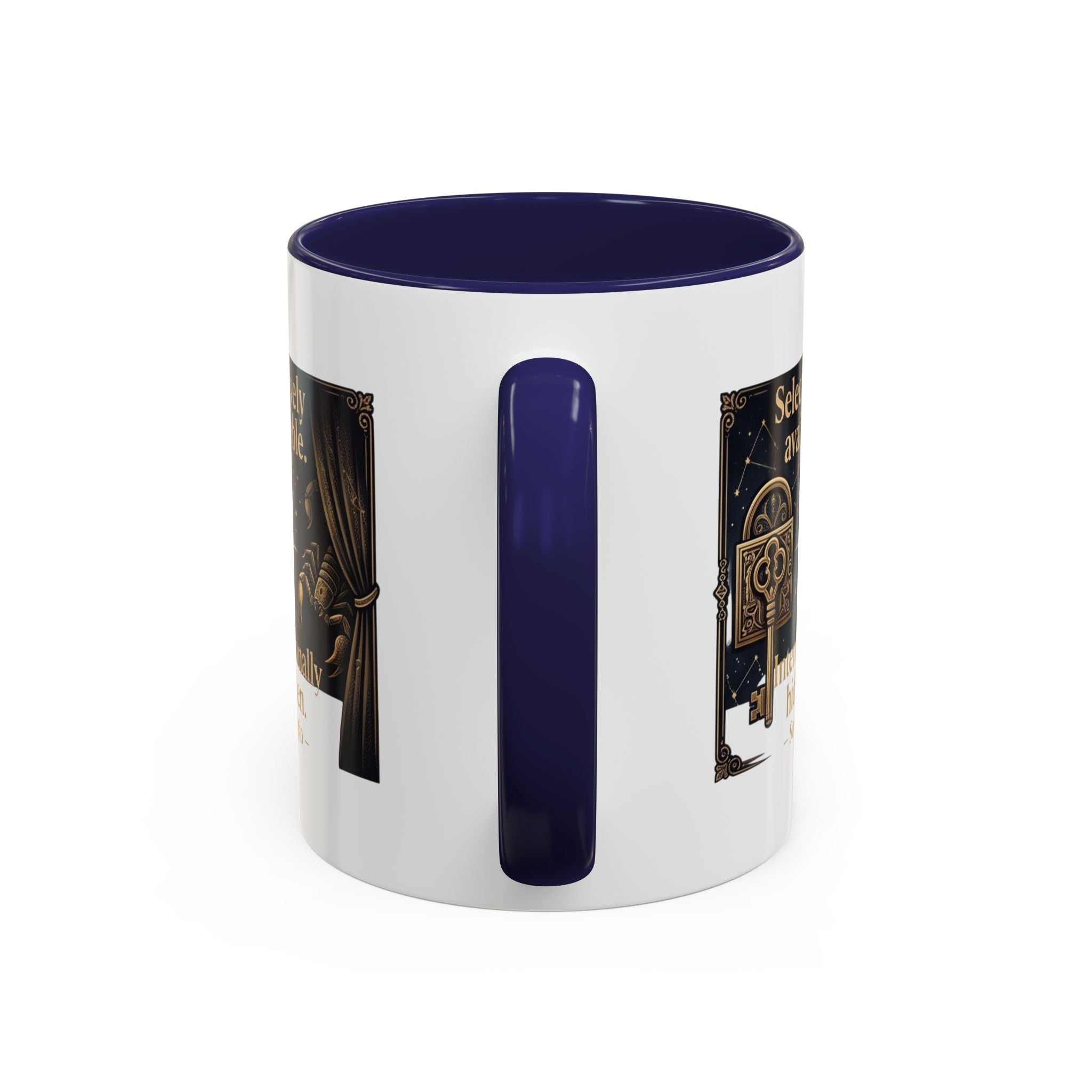 Scorpio Accent Coffee Mug — "Selectively Available, Intentionally Hidden" Zodiac Gift