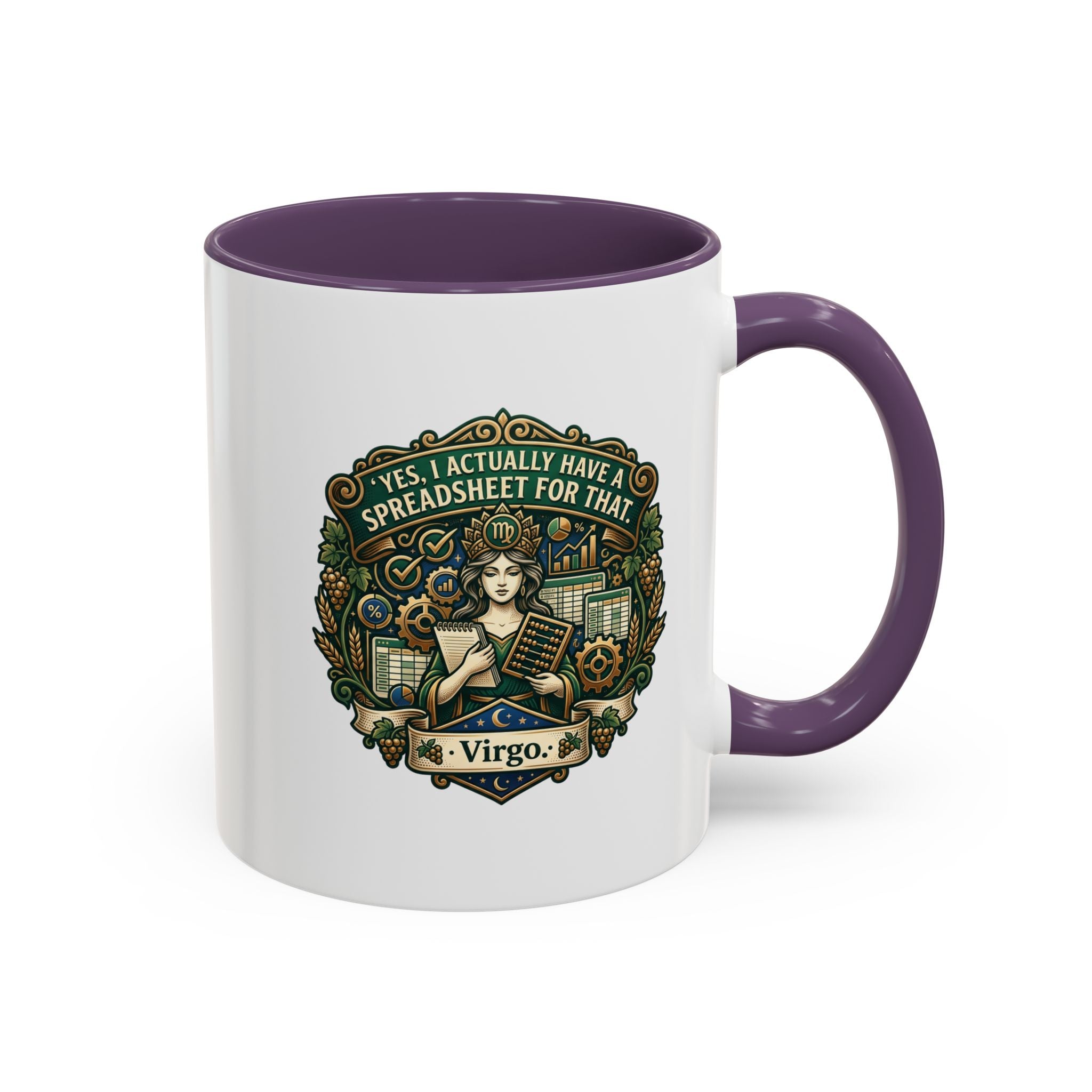 Virgo Coffee Mug - "Yes, I Actually Have a Spreadsheet for That" Accent Mug (11/15oz)