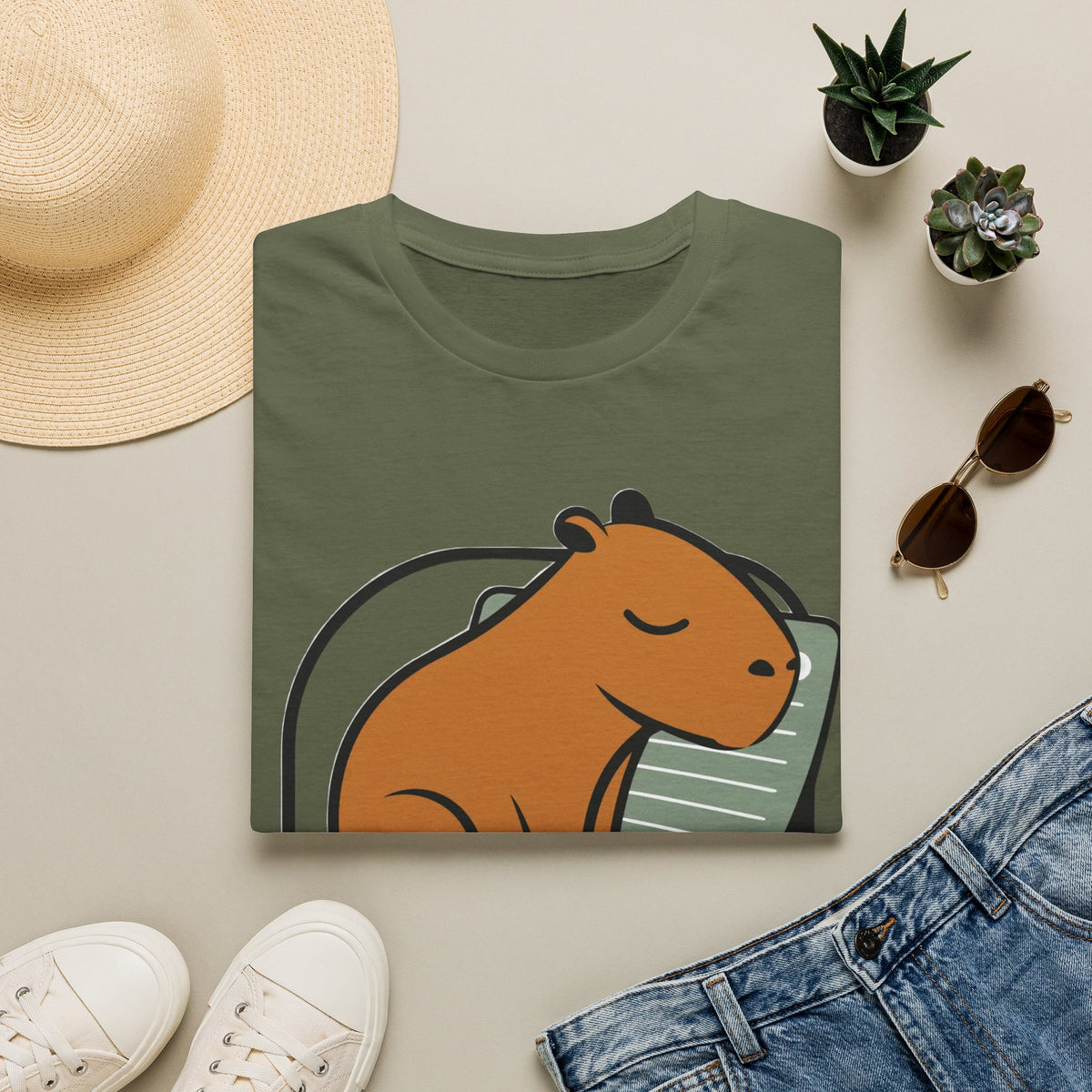 Capybara Nap T-Shirt — Cute Relaxed Capybara Illustration Tee - Trending Now - August 2026
