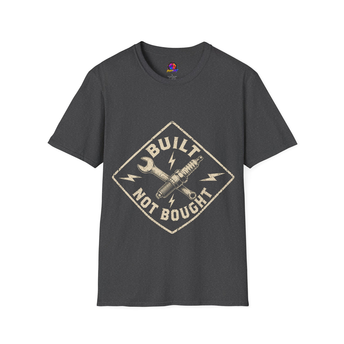Built Not Bought T-Shirt — Vintage Mechanic Auto Repair Tee