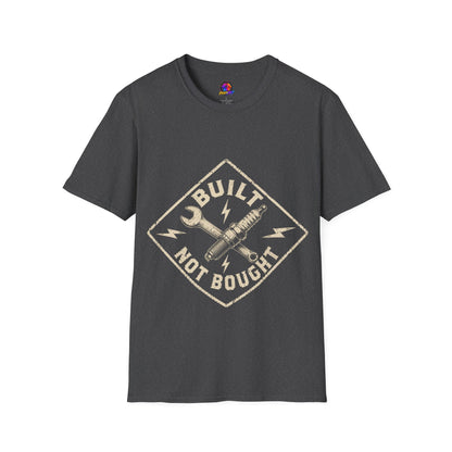 Built Not Bought T-Shirt — Vintage Mechanic Auto Repair Tee