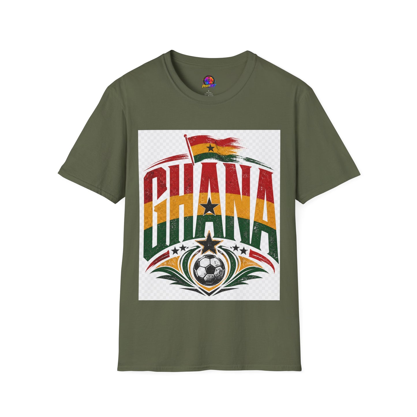 Ghana Flag Soccer T-Shirt — Retro Ghana Pride Football Tee