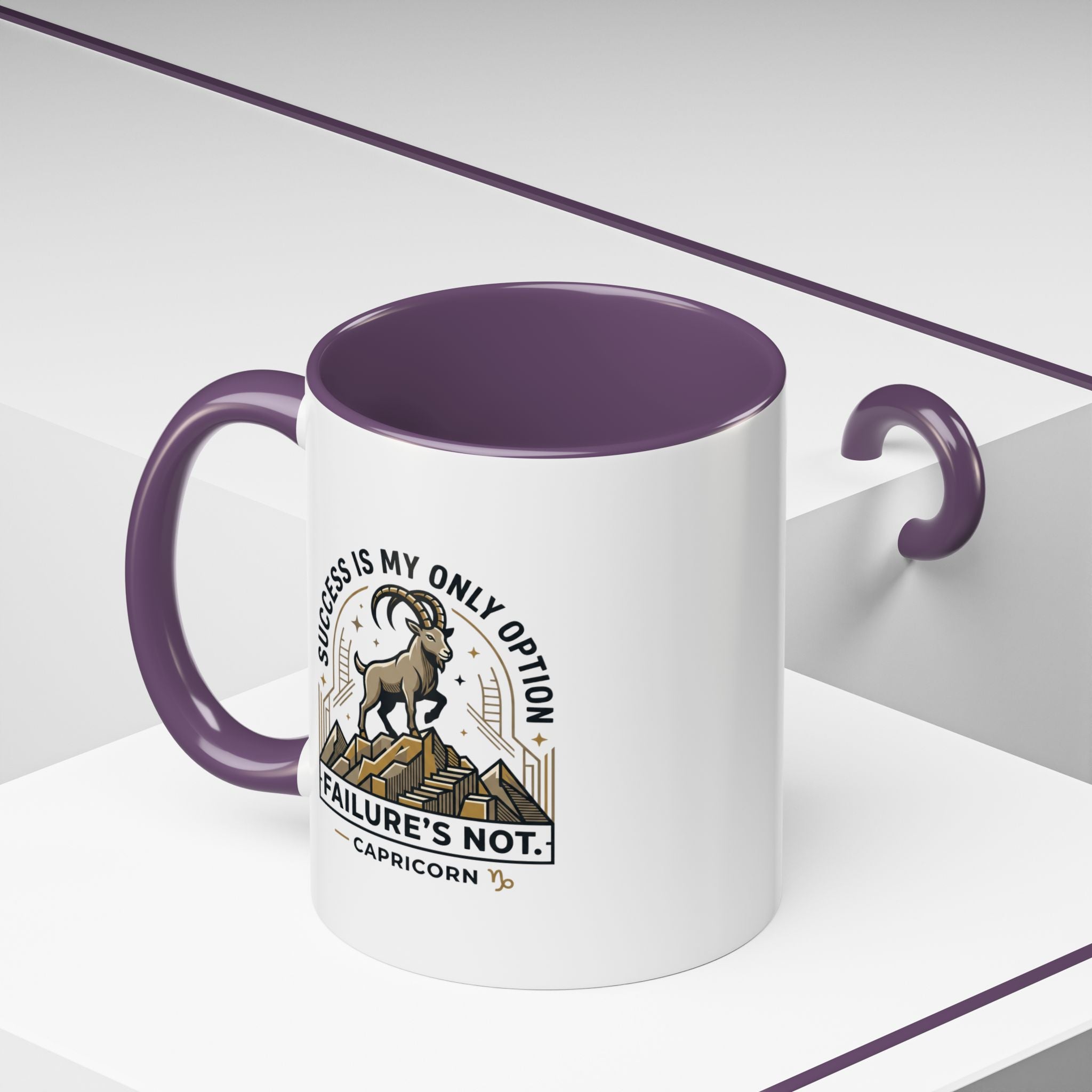 Capricorn Coffee Mug – "Success Is My Only Option, Failure's Not" Zodiac Gift